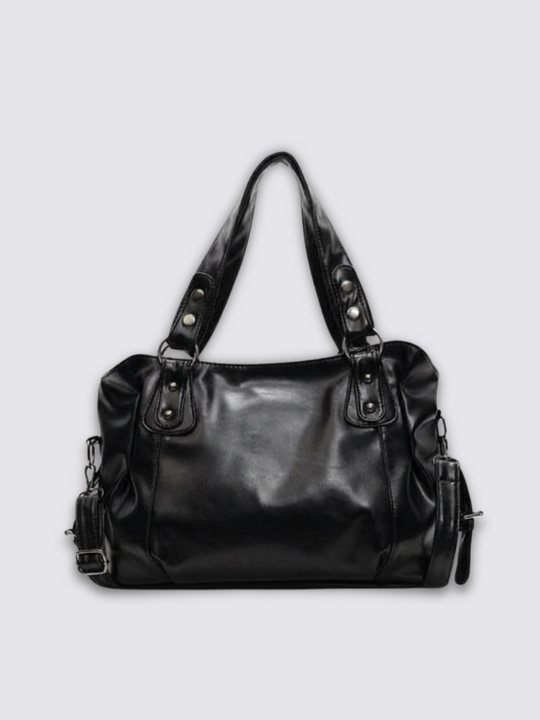 Bolso de cuero Angelina - Negro