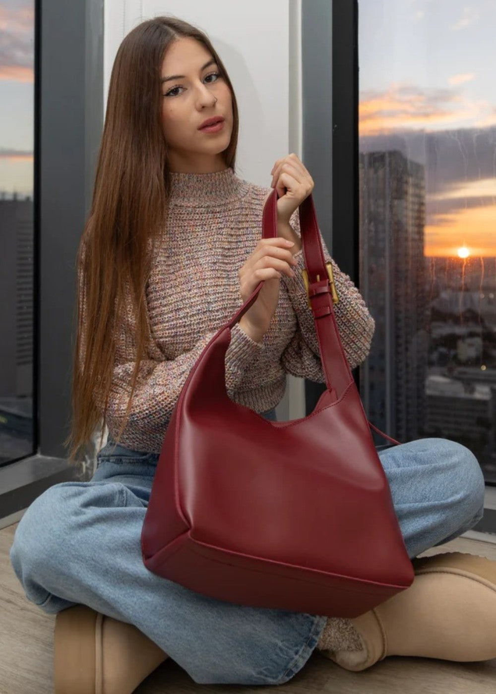 Bolso de cuero Julia + 1 neceser de regalo