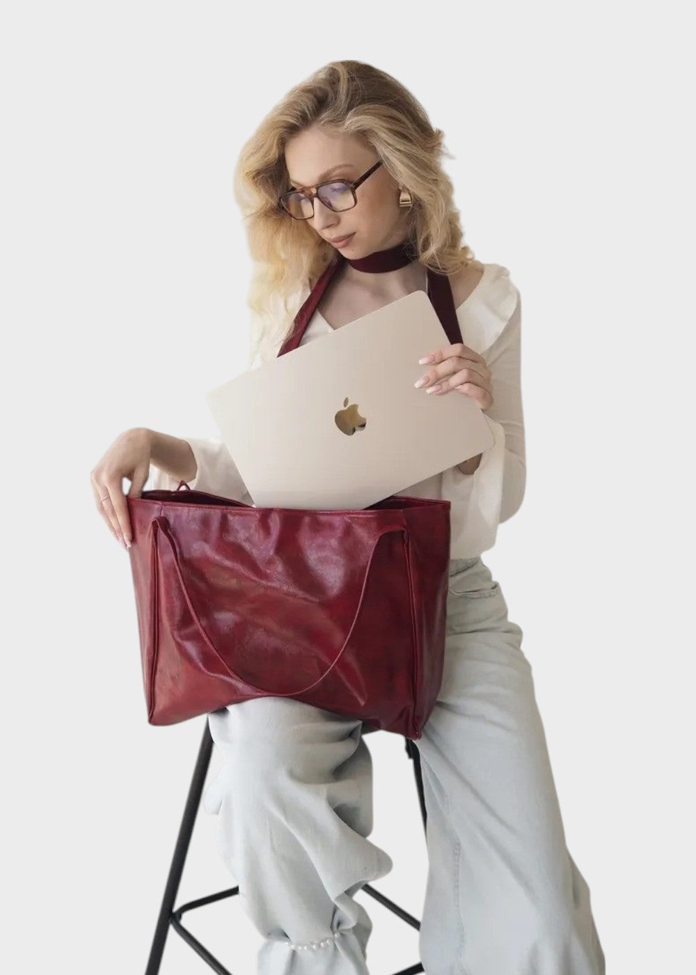 Dina - Bolso tote de cuero