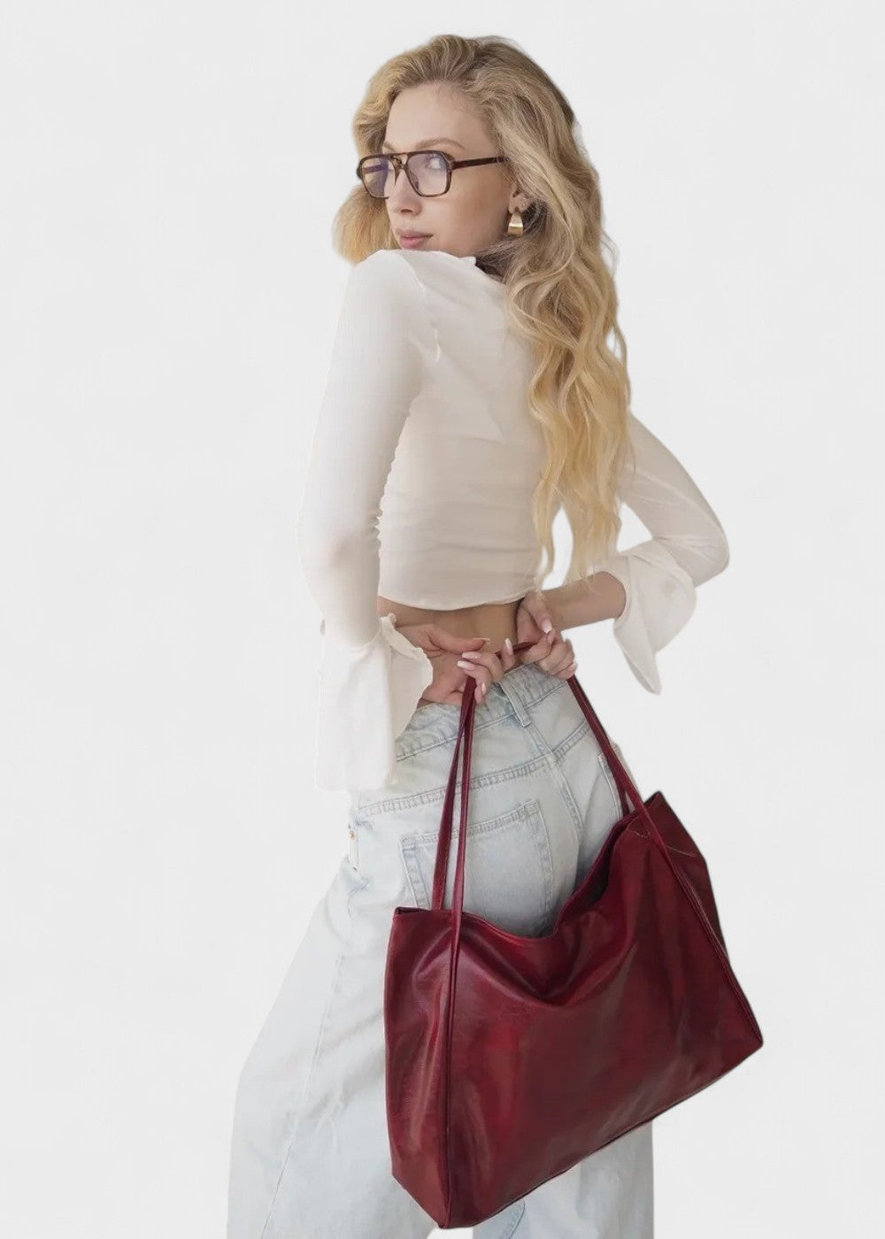 Dina - Bolso tote de cuero