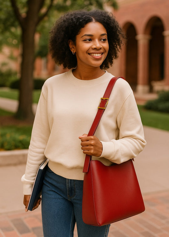 Bolso de cuero Julia + 1 bolsa gratis