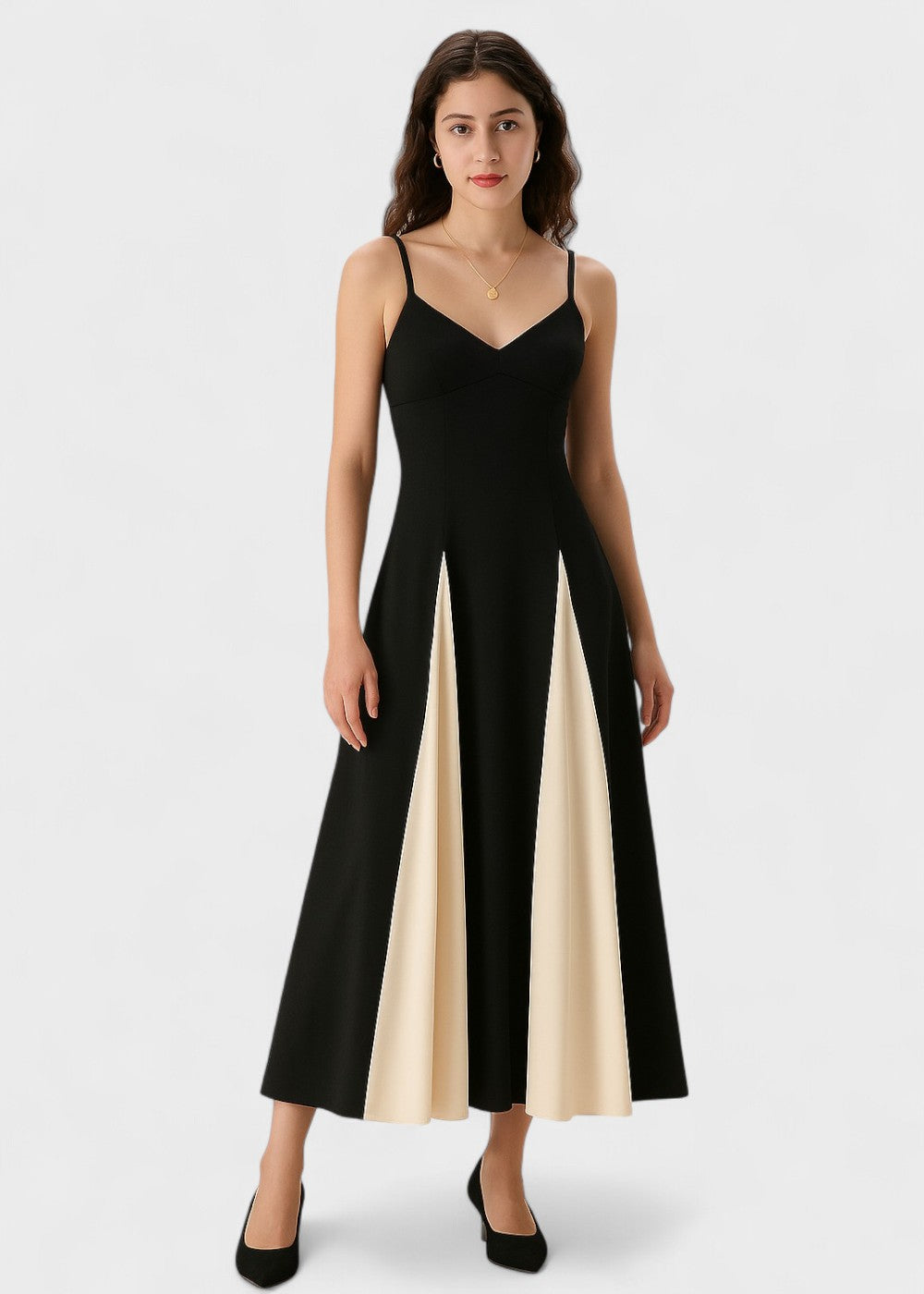 Vestido negro con tirantes finos