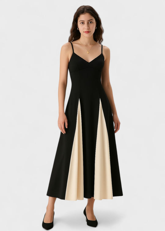 Vestido negro con tirantes finos