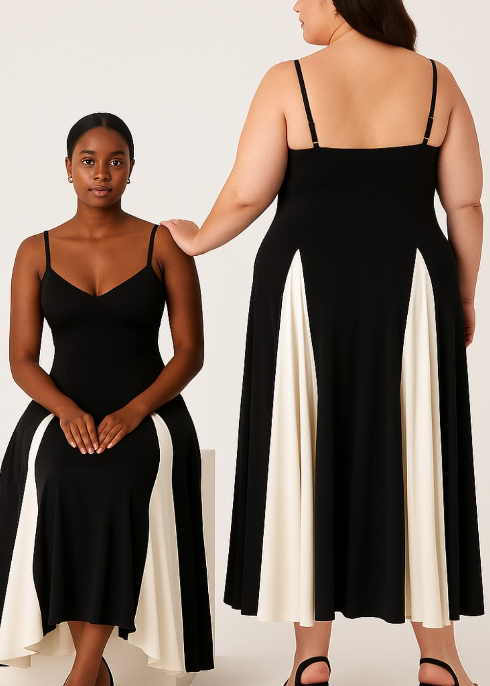 Vestido negro con tirantes finos