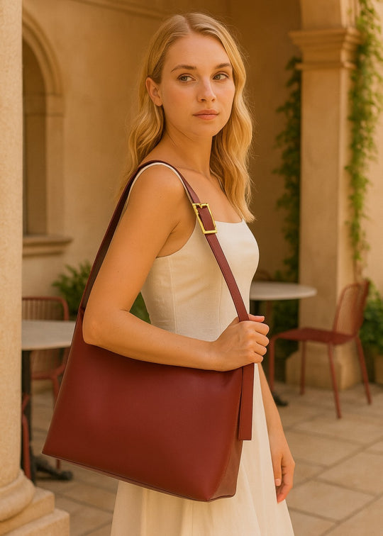 Bolso de cuero Julia + 1 bolsa gratis